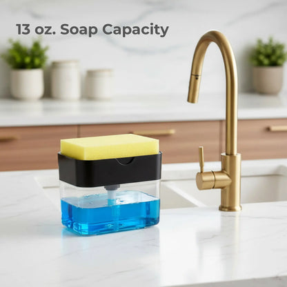 Minimalist Soap Pump Dispenser – Black Refillable Bottle for Hand Soap, Dish Soap & Lotion