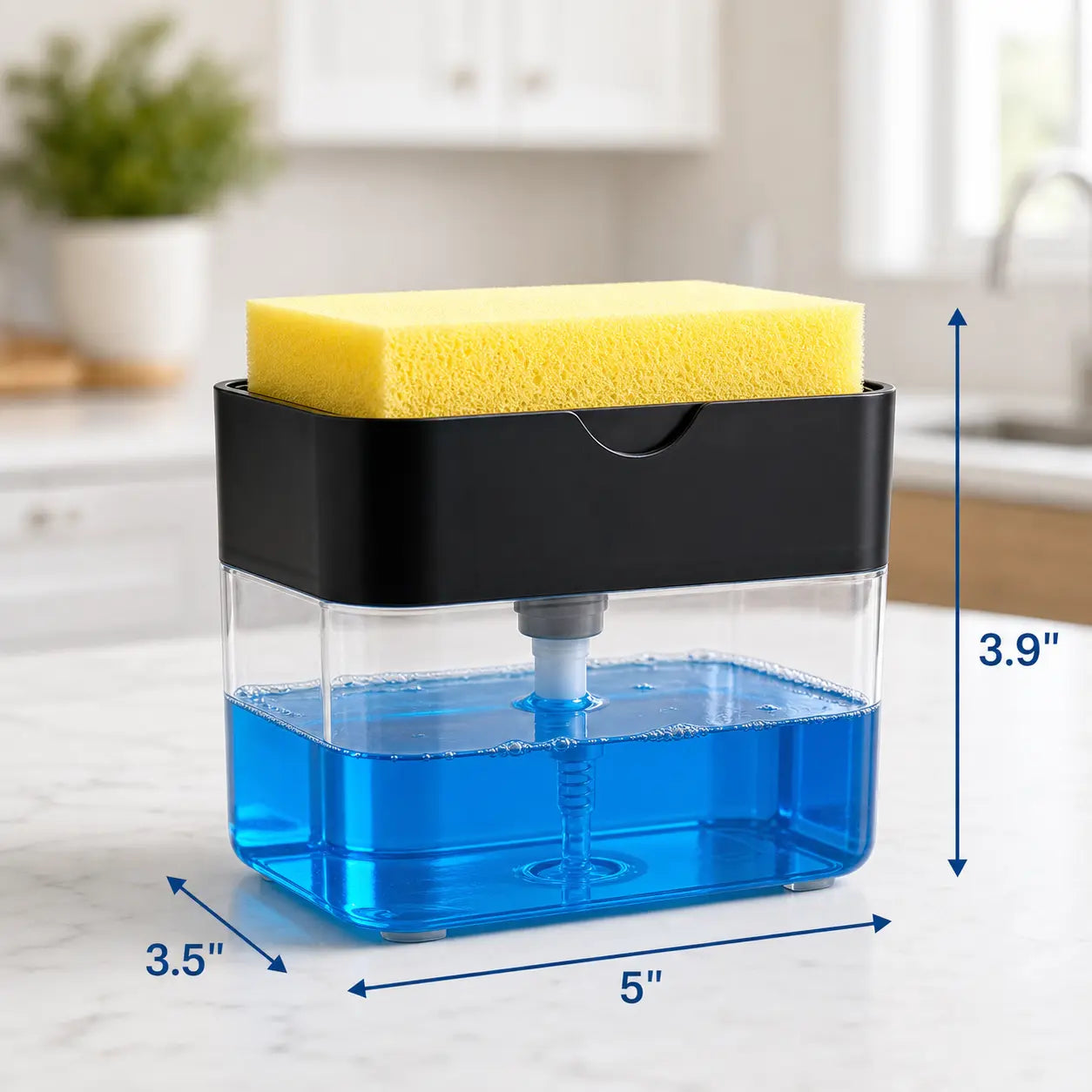 Minimalist Soap Pump Dispenser – Black Refillable Bottle for Hand Soap, Dish Soap & Lotion