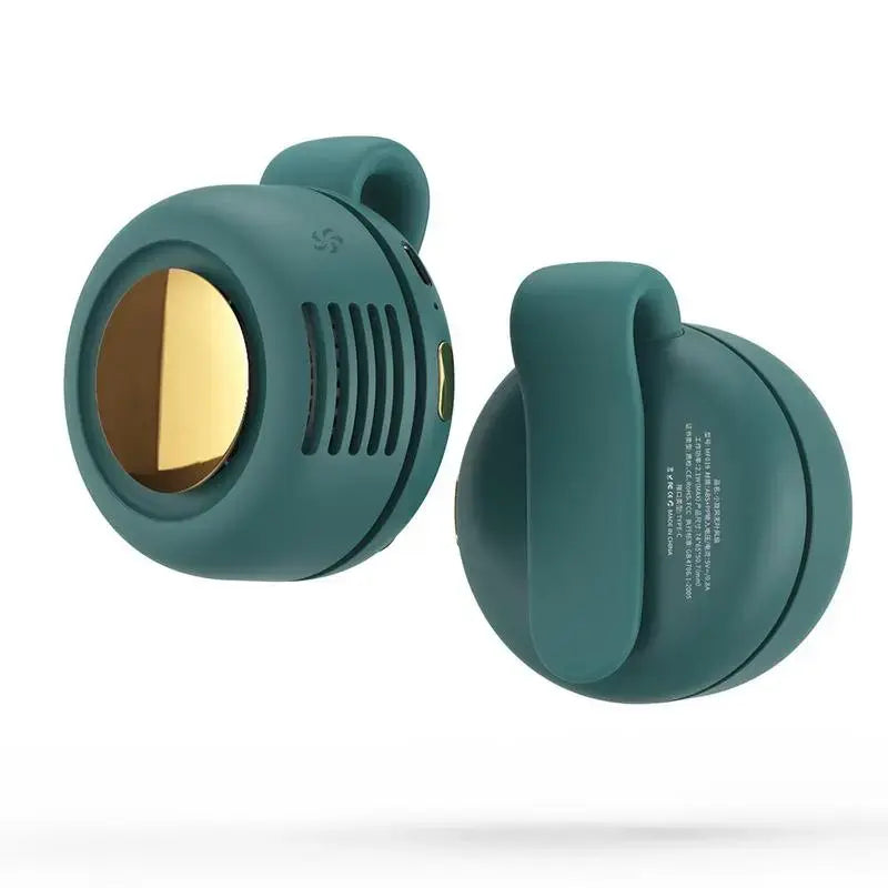 Portable Silent Mini Bladeless Electric Fan with Rotating Body and Three-Speed Adjustable Silent Cooling, Clip-On Fan, Waist-Mounted Fan, Suitable for Outdoor Travel and Office Use, Summer Gift