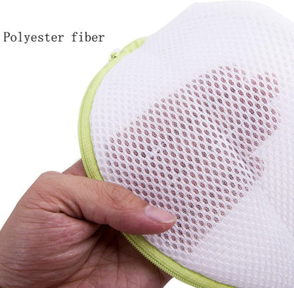 Mesh Laundry Bag Set of 6, White Delicate Durable Polyester Wash Bags with Zipper for Laundry Blouse Hosiery Stocking Underwear Bra and Lingerie